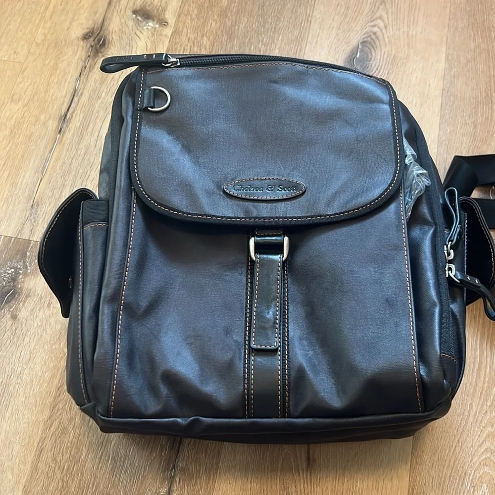 Chelsea & Scott backpack style diaper bag with optional strap